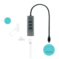 ITec USBC metal a 3 USB 30  GBLAN  Dock