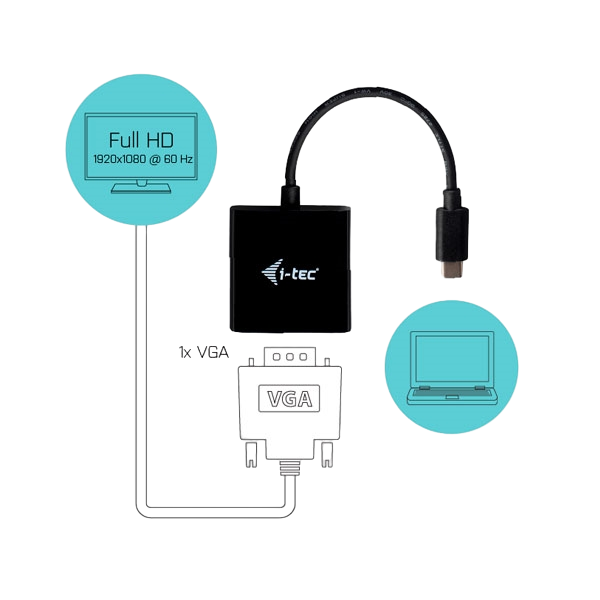 ITec USBC a VGA Adaptador ITec USBC a VGA Adaptador
