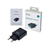 ITec USB Power Charger 2 Ports Negra  Adaptador