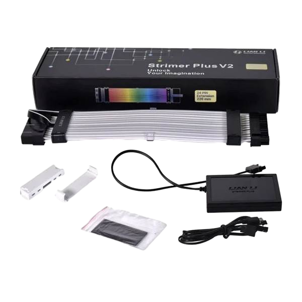 Lian Li Strimer Plus V2 24Pin 20CM  Cable de extensión RGB Lian Li Strimer Plus V2 24Pin 20CM  Cable de extensión RGB