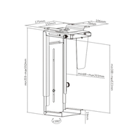 OPLITE Under Desk CPU Mount  Soporte para PC
