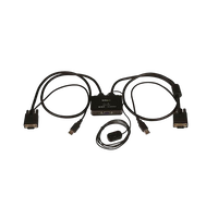 StarTechcom Switch Conmutador KVM de Cable con 2 Puertos VG