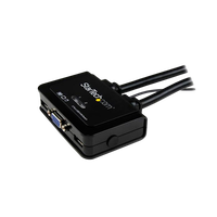 StarTechcom Switch Conmutador KVM de Cable con 2 Puertos VG