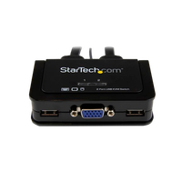 StarTechcom Switch Conmutador KVM de Cable con 2 Puertos VG