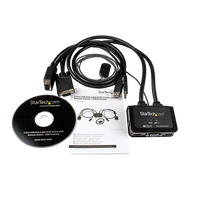 StarTechcom Switch Conmutador KVM de Cable con 2 Puertos VG