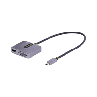 StarTech.com Adaptador de Vídeo USB C a HDMI/VGA 4K HDR, PD 3.0 de 100W