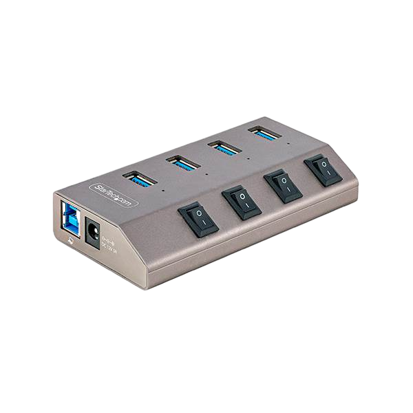 StarTechcom Hub Concentrador USBC de 4 Puertos con Interruptores StarTechcom Hub Concentrador USBC de 4 Puertos con Interruptores