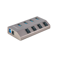 StarTechcom Hub Concentrador USBC de 4 Puertos con Interruptores