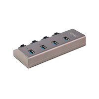 StarTechcom Hub Concentrador USBC de 4 Puertos con Interruptores