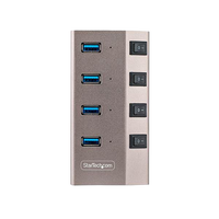 StarTechcom Hub Concentrador USBC de 4 Puertos con Interruptores