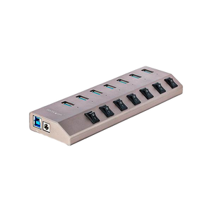 StarTechcom Hub Concentrador USBC de 7 Puertos con Interruptores