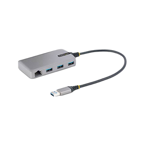 StarTechcom Hub Ladrón USB 30 5Gbps de 3 Puertos USBA  Red Ethernet