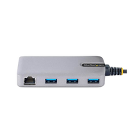 StarTechcom Hub Ladrón USB 30 5Gbps de 3 Puertos USBA  Red Ethernet