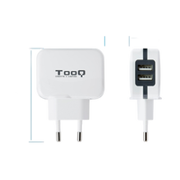 TooQ TQWC1S02 2xUSB 5V 34A 17W Blanco  Cargador de Pared