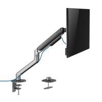 TooQ soporte de mesa para pantalla 1732 VESA Max 100x100 GrisNegro  Soporte