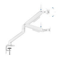 TooQ soporte de mesa para pantalla 1732 VESA Max 100x100 Blanco  Soporte