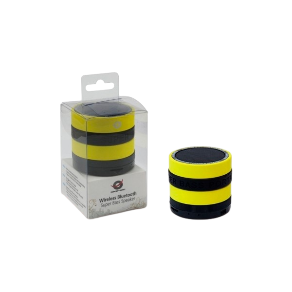 Conceptronic negro amarillo BT micro SD y radio  altavoz Conceptronic negro amarillo BT micro SD y radio  altavoz