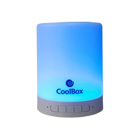 CoolBox Altavoz Bluetooth Lampara Led Blanco