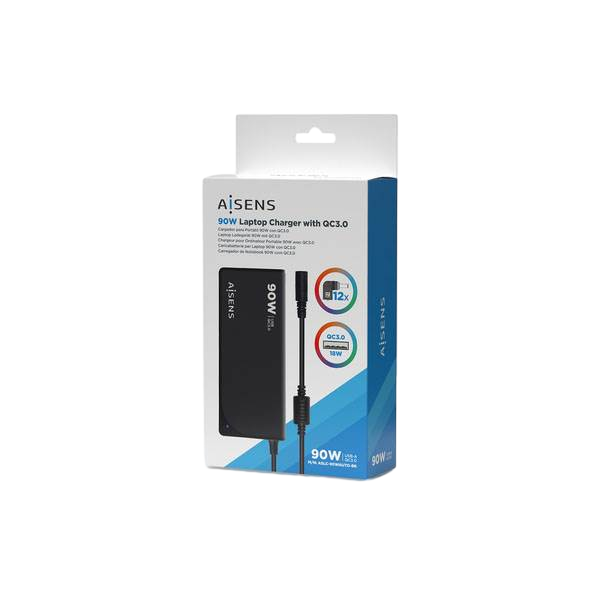 Aisens ASLC90WAUTOBK 90W 12 Conectores USB 30 Cargador de Portátil Aisens ASLC90WAUTOBK 90W 12 Conectores USB 30 Cargador de Portátil