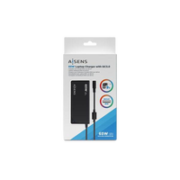 Aisens ASLC65WAUTOBK  65W  9 Conectores  USB 30  Cargador de Portátil