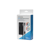 Aisens ASLC65WAUTOBK  65W  9 Conectores  USB 30  Cargador de Portátil