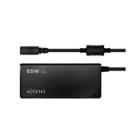 Aisens ASLC65WAUTOBK  65W  9 Conectores  USB 30  Cargador de Portátil