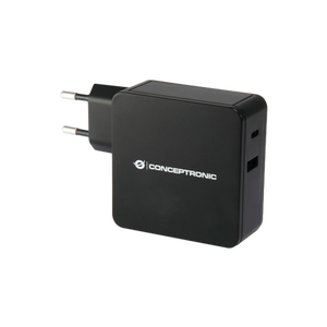 Conceptronic Cargador USBC y USBA 60W Negro Adaptador Conceptronic Cargador USBC y USBA 60W Negro Adaptador