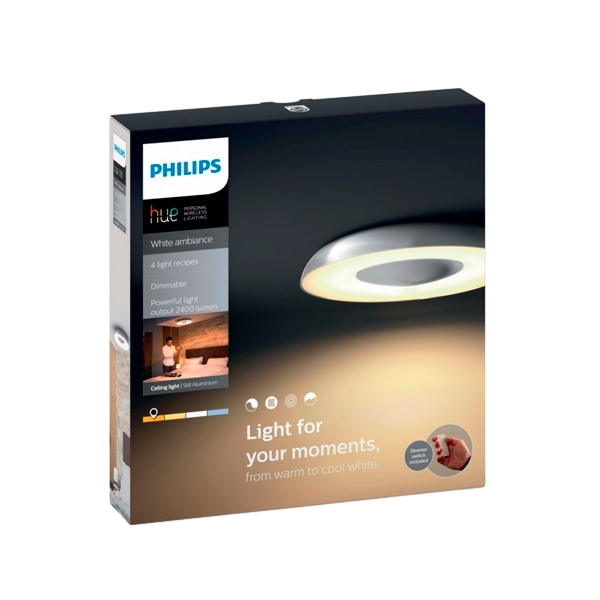 Philips Still Hue Lámpara Techo Aluminio 32w Iluminación Philips Still Hue Lámpara Techo Aluminio 32w Iluminación