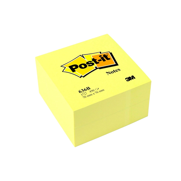 PostIt Cubo de Notas Adhesivas Color Amarillo 450 Hojas PostIt Cubo de Notas Adhesivas Color Amarillo 450 Hojas