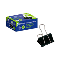 Bismark Pinza Metálica Palanca Abatible sujetapapeles 25 mm Color negro  Caja 12 unidades