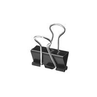 Bismark Pinza Metálica Palanca Abatible sujetapapeles 25 mm Color negro  Caja 12 unidades