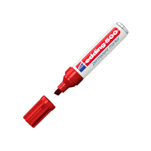 Edding 500 Rotulador Permanente Rojo Punta Biselada 27mm