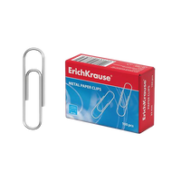 ErichKrause Caja 100 Clips Niquelados 33mm