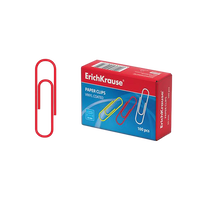 ErichKrause Caja 100 Clips recubiertos de vinilo Colores 33mm