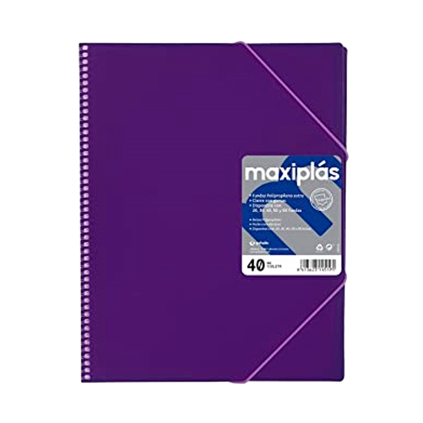 Grafoplás Carpeta Maxiplás Fluorgraf con 50 fundas Violeta Grafoplás Carpeta Maxiplás Fluorgraf con 50 fundas Violeta