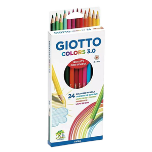 Lápices de Colores Giotto Colors 30 mina 3mm Caja 24 Colores Surtidos
