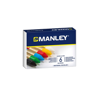 Manley Estuche 6 Ceras Colores Surtidos