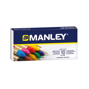 Manley Estuche 10 Ceras Colores Surtidos