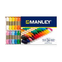Manley Estuche 24 Ceras Colores Surtidos