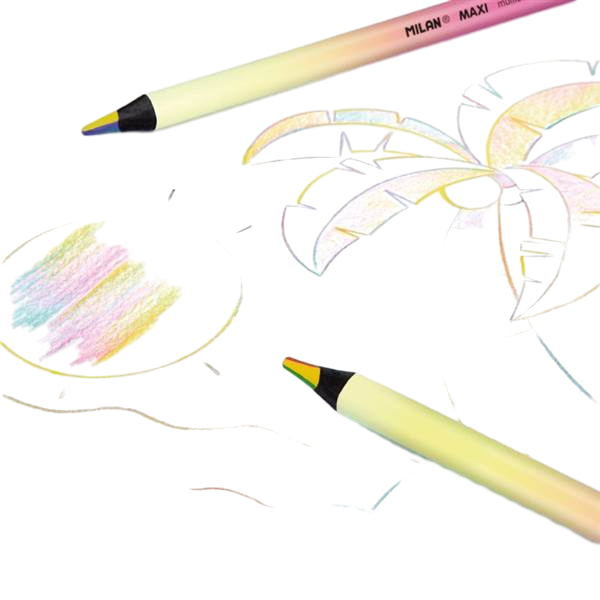 Milan Caja de 12 Lápices multicolor MAXI redondos serie Sunset Milan Caja de 12 Lápices multicolor MAXI redondos serie Sunset