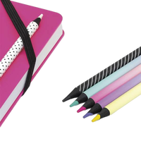 Milan Caja 6 Lápices de colores mina gruesa formato redondo Sunset madera negra Milan Caja 6 Lápices de colores mina gruesa formato redondo Sunset madera negra