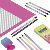 Milan Caja 6 Lápices de colores mina gruesa formato redondo Sunset madera negra Milan Caja 6 Lápices de colores mina gruesa formato redondo Sunset madera negra