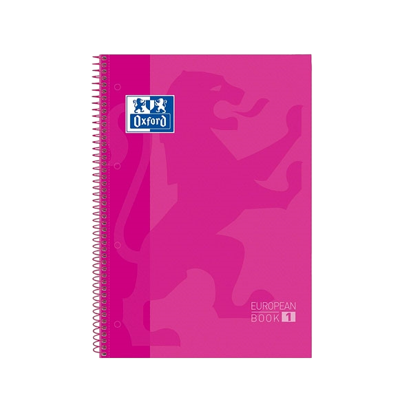 Cuaderno Oxford Espiral A4 Tapa Extradura 80h 90gr Rosa Cuaderno Oxford Espiral A4 Tapa Extradura 80h 90gr Rosa