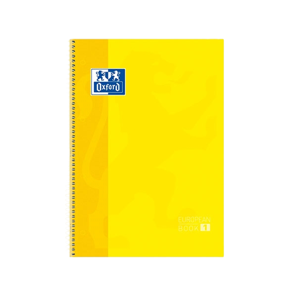 Cuaderno Oxford Espiral A4 Tapa Extradura 80h 90gr Amarillo Cuaderno Oxford Espiral A4 Tapa Extradura 80h 90gr Amarillo