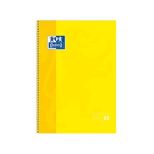Cuaderno Oxford Espiral A4 Tapa Extradura 80h 90gr Amarillo