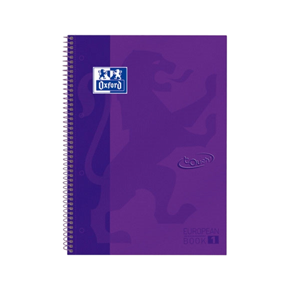 Cuaderno Oxford Touch EuropeanBook 1 A4 80h 90gr Lila Cuaderno Oxford Touch EuropeanBook 1 A4 80h 90gr Lila