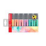 Stabilo Estuche 6 marcadores Fluorescentes colores Pastel