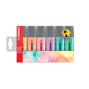 Stabilo Estuche 6 marcadores Fluorescentes colores Pastel Stabilo Estuche 6 marcadores Fluorescentes colores Pastel