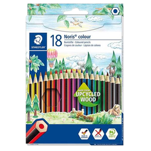 Lápices de Colores Staedtler Upcycled Wood Ecológico caja 18 colores