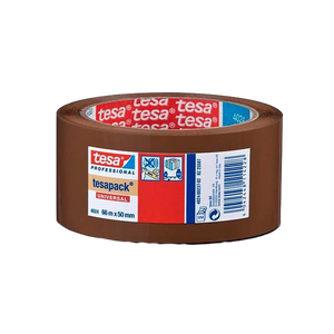 Tesa Cinta de Embalaje silenciosa en Polipropileno 50 mm x 66 mm  Marrón